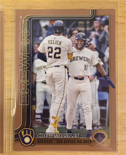 2025 Topps Update #US233 Crew Missiles Christian Yelich Jackson Chourio — front