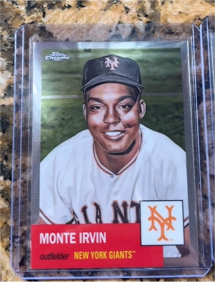 2022 Topps Chrome Platinum Anniversary #34 Monte Irvin New York Giants — front