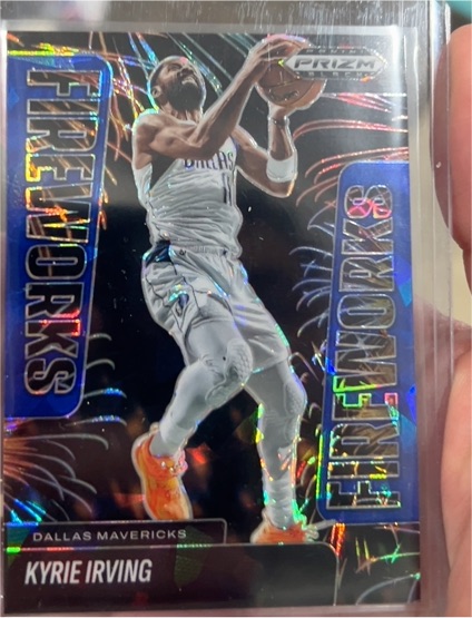 2024-25 Panini Prizm Black #11 Kyrie Irving Fireworks — front