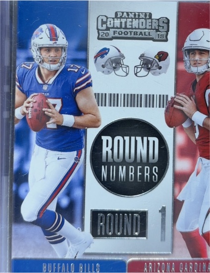 2018 Panini Contenders Round Numbers #RNA-JH Josh Allen / Josh Rosen — front