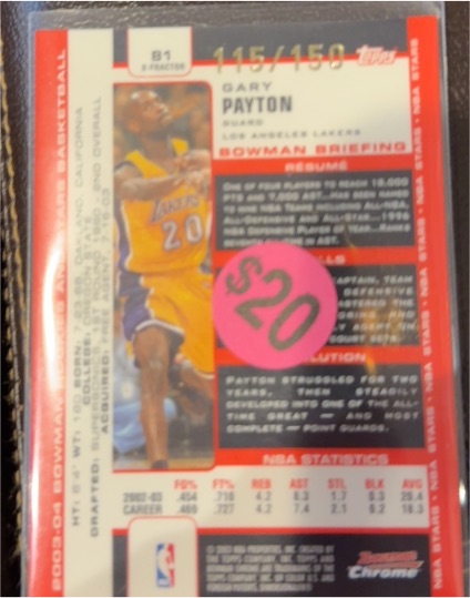 2003-04 Bowman Rookies & Stars #81 Gary Payton — front