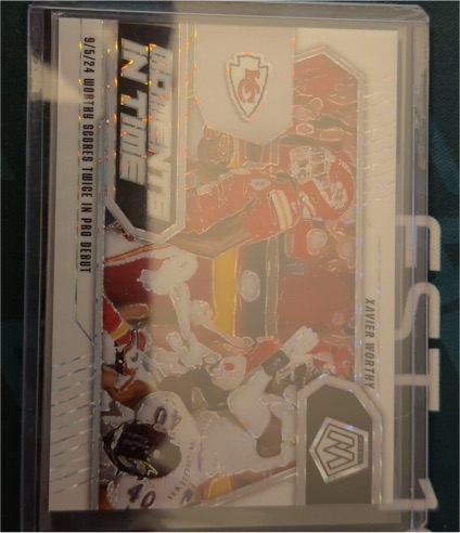 2025 Panini Mosaic #1 Xavier Worthy Moments In Time — front