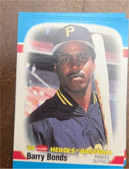 1989 Fleer Heroes of Baseball #3 Barry Bonds — front
