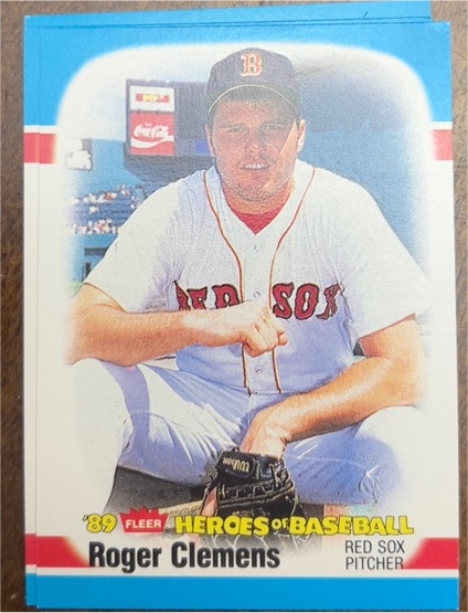1989 Fleer Heroes of Baseball #8 Roger Clemens — front