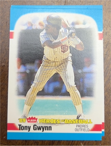 1989 Fleer Heroes of Baseball #20 Tony Gwynn — front