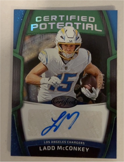 2025 Panini Certified Certified Potential Signatures Ladd McConkey #CPS-LMV — front