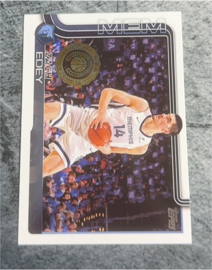 2025-26 Topps #186 Zach Edey Memphis Grizzlies — front
