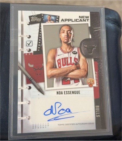 2025-26 Topps #NA-NE Noa Essengue New Applicant Rookie RC Auto — front