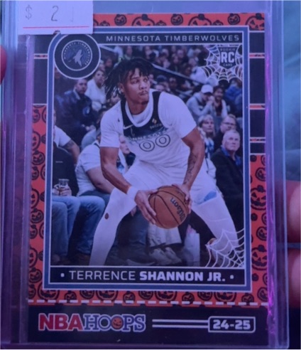 2024-25 Panini NBA Hoops Haunted Hoops #24-25 Terrence Shannon Jr. — front