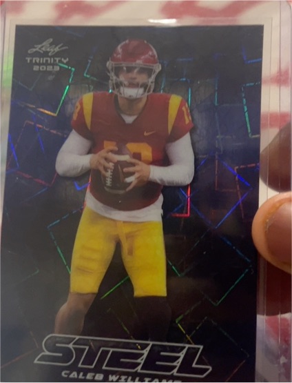2023 Leaf Trinity #S-19 Caleb Williams Steel — front