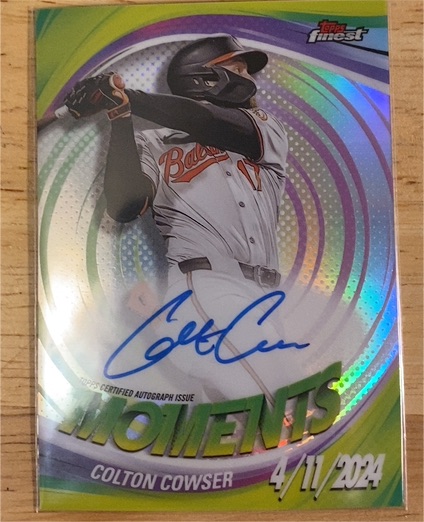 2025 Topps Finest Moments #FMA-CC Colton Cowser — front