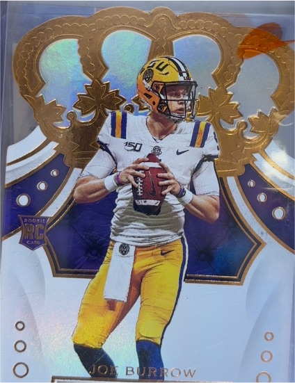 2020 Panini Chronicles Draft Picks Crown Royale #1 Joe Burrow — front