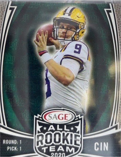 2020 SAGE All Rookie Team #RT-1 Joe Burrow — front