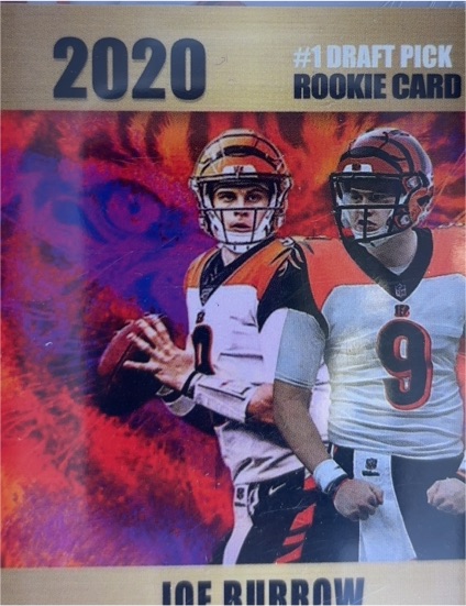 2020 Joe Burrow #1 Draft Pick Rookie Card — front