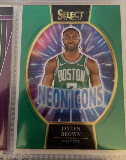 2024-25 Panini Select #12 Jaylen Brown Neon Icons — front
