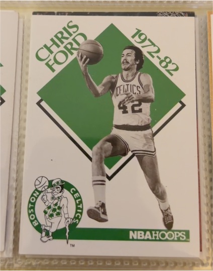1990-91 Hoops #347 Chris Ford Boston Celtics — front