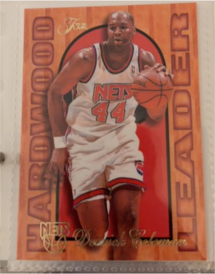 1995-96 Fleer Flair Hardwood Leader #17 Derrick Coleman — front