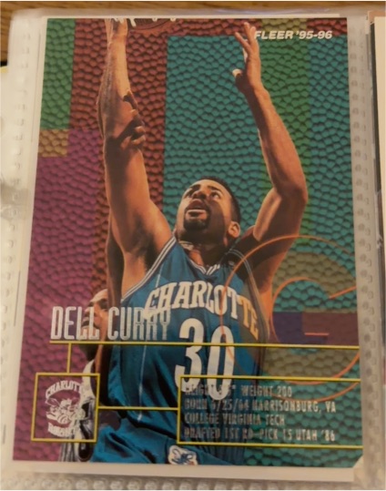 1995-96 Fleer #16 Dell Curry — front