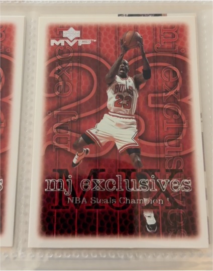 1999-00 Upper Deck MVP #203 Michael Jordan MJ Exclusives — front