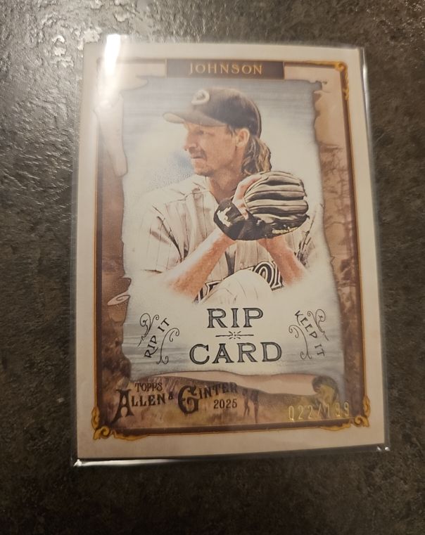 2025 Topps Allen & Ginter #RIP-54 Randy Johnson — front
