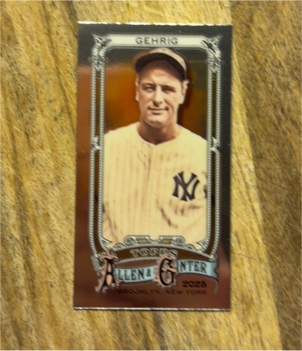 2025 Topps Allen & Ginter #6 Lou Gehrig Mini — front