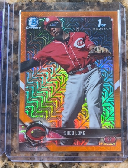 2018 Bowman Chrome #BCP78 Shed Long — front