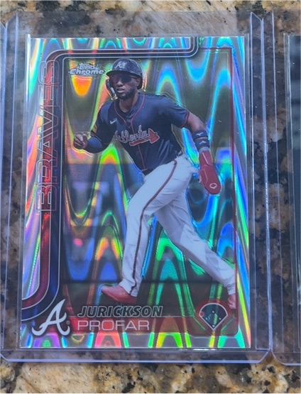 2025 Topps Chrome #143 Jurickson Profar RayWave Refractor — front