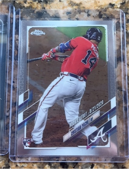 2021 Topps Chrome Update #USC51 Cristian Pache Rookie Debut Atlanta Braves — front
