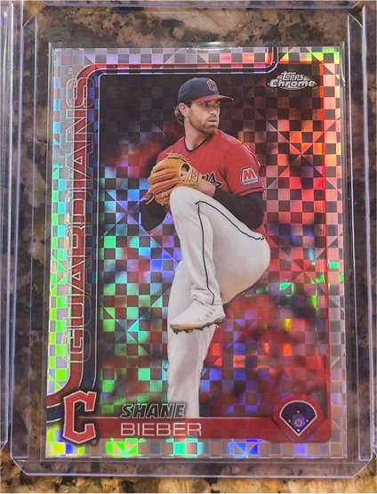2025 Topps Chrome #13 Shane Bieber — front