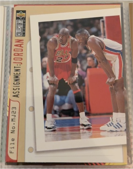 1996 Upper Deck Collector's Choice #MJ23 Michael Jordan Assignment — front