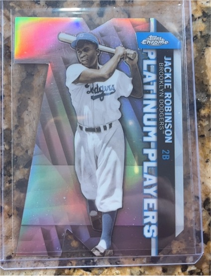 2021 Topps Chrome Update Platinum Players Die Cut #CPDC-5 Jackie Robinson — front