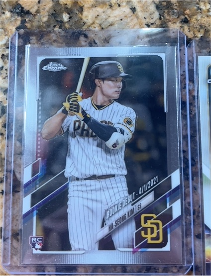 2021 Topps Chrome Update #USC12 Ha-Seong Kim Rookie Debut — front