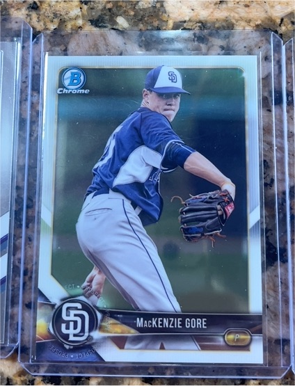 2018 Bowman Chrome #BCP131 MacKenzie Gore — front