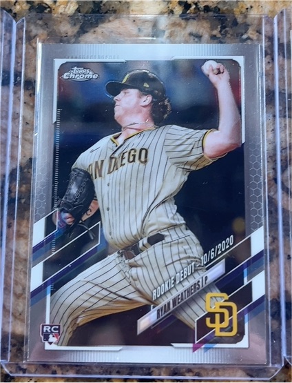 2021 Topps Chrome Update #USC15 Ryan Weathers Rookie Debut — front