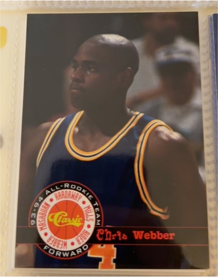 1994 Classic Draft #13 Chris Webber — front