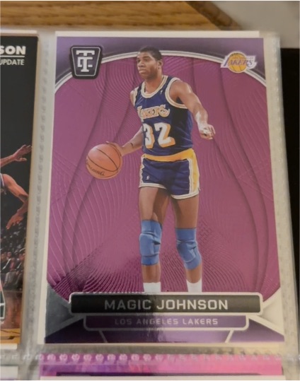 2024-25 Panini Totally Certified #180 Magic Johnson Maroon Mirror — front
