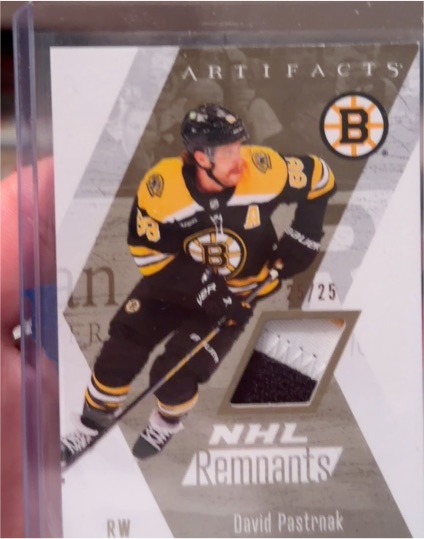 2025-26 Upper Deck Artifacts NHL Remnants David Pastrnak — front