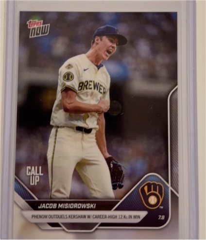 2025 Topps Now #402 Jacob Misiorowski — front