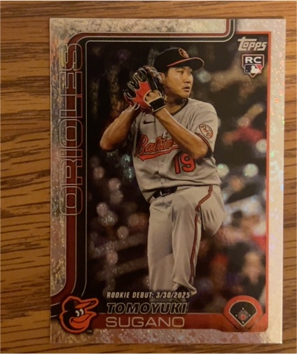2025 Topps Update #US55 Tomoyuki Sugano Rookie Debut Orioles — front