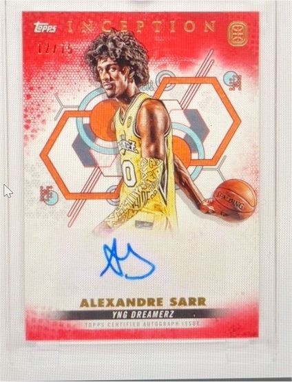 2022-23 Topps Inception OTE #IA-AS1 Alexandre Sarr — front