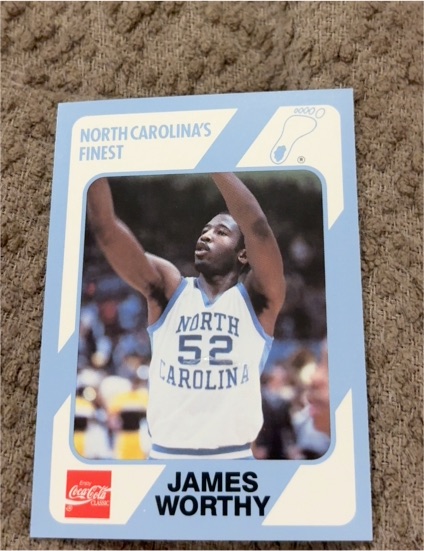 1989 Collegiate Collection Coca-Cola #21 James Worthy — front