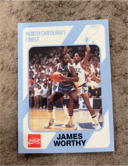 1989 Collegiate Collection North Carolina's Finest #22 James Worthy — front