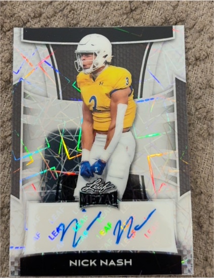 2025 Leaf Metal Football #BA-NN1 Nick Nash — front