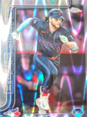 2025 Topps Chrome #113 Brandon Lowe Raywave Refractor — front