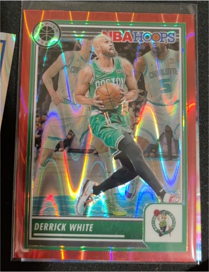 2023-24 Panini NBA Hoops Premium Stock #159 Derrick White Ice Prizm — front