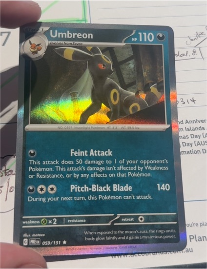 2022 Pokémon Scarlet & Violet Prismatic Evolutions #059 Umbreon — front