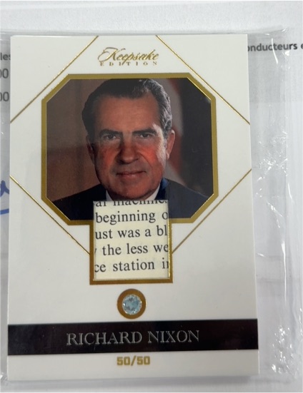 2023 Super Products Keepsake Edition Richard Nixon Gem Relic #50/50 — front