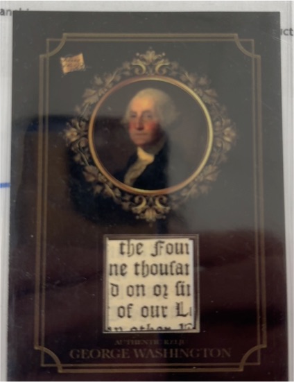 2024 Pieces of the Past George Washington Black HISTORIC RELIC #SINGLE-1 — front