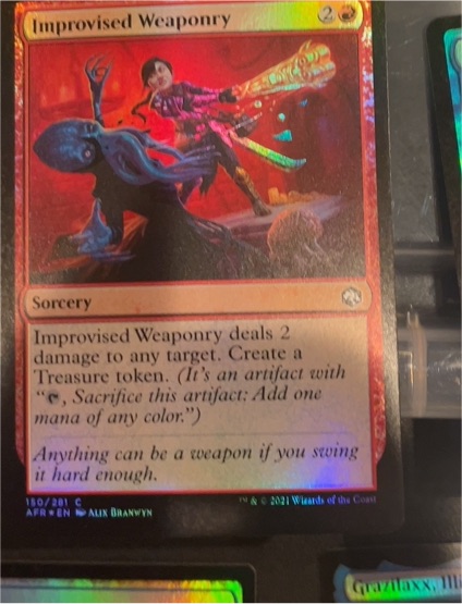 2021 Magic: The Gathering #150 Improvised Weaponry — front