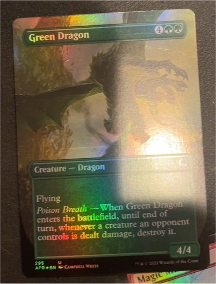 2022 Magic: The Gathering #295 Green Dragon — front